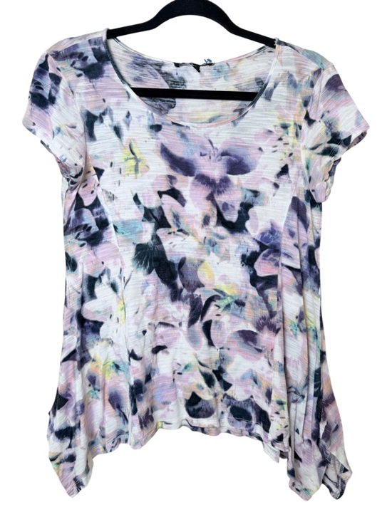 Cable & Gauge Tops - Cable & Gauge Small Lavender Floral Scoop Neck Tunic